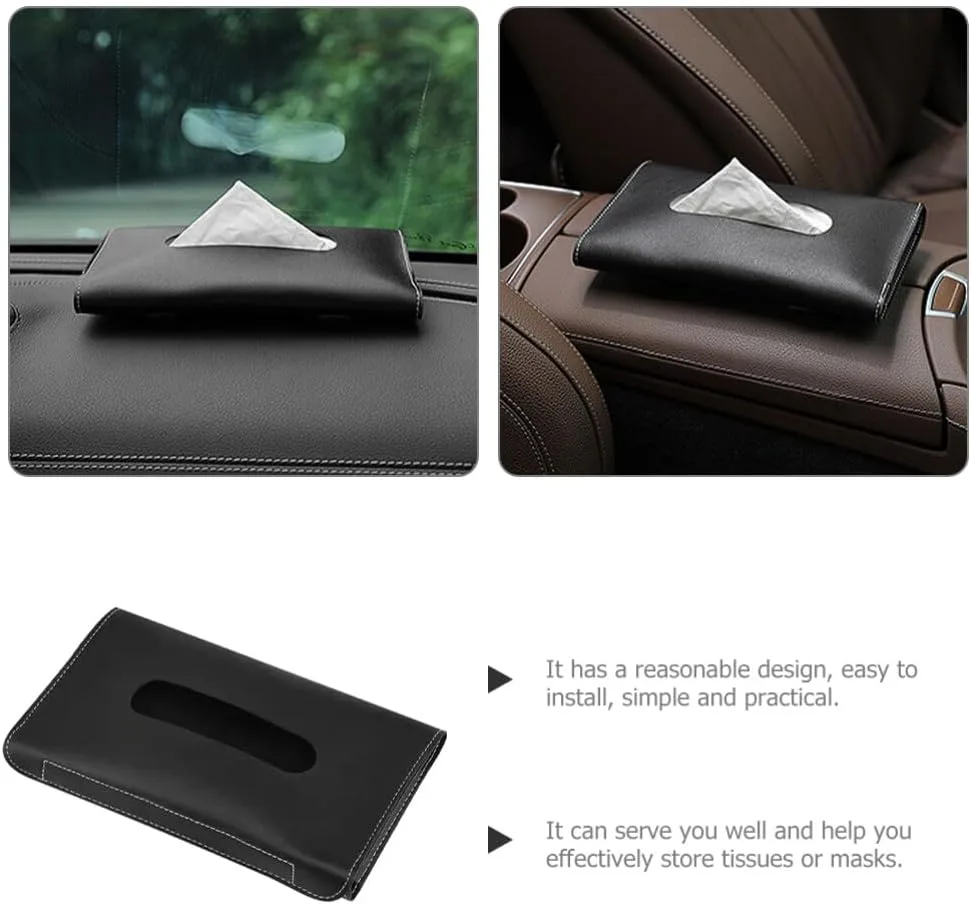 Car Tissue Holder, Sun Visor Napkin Holder - Blue — photo 4