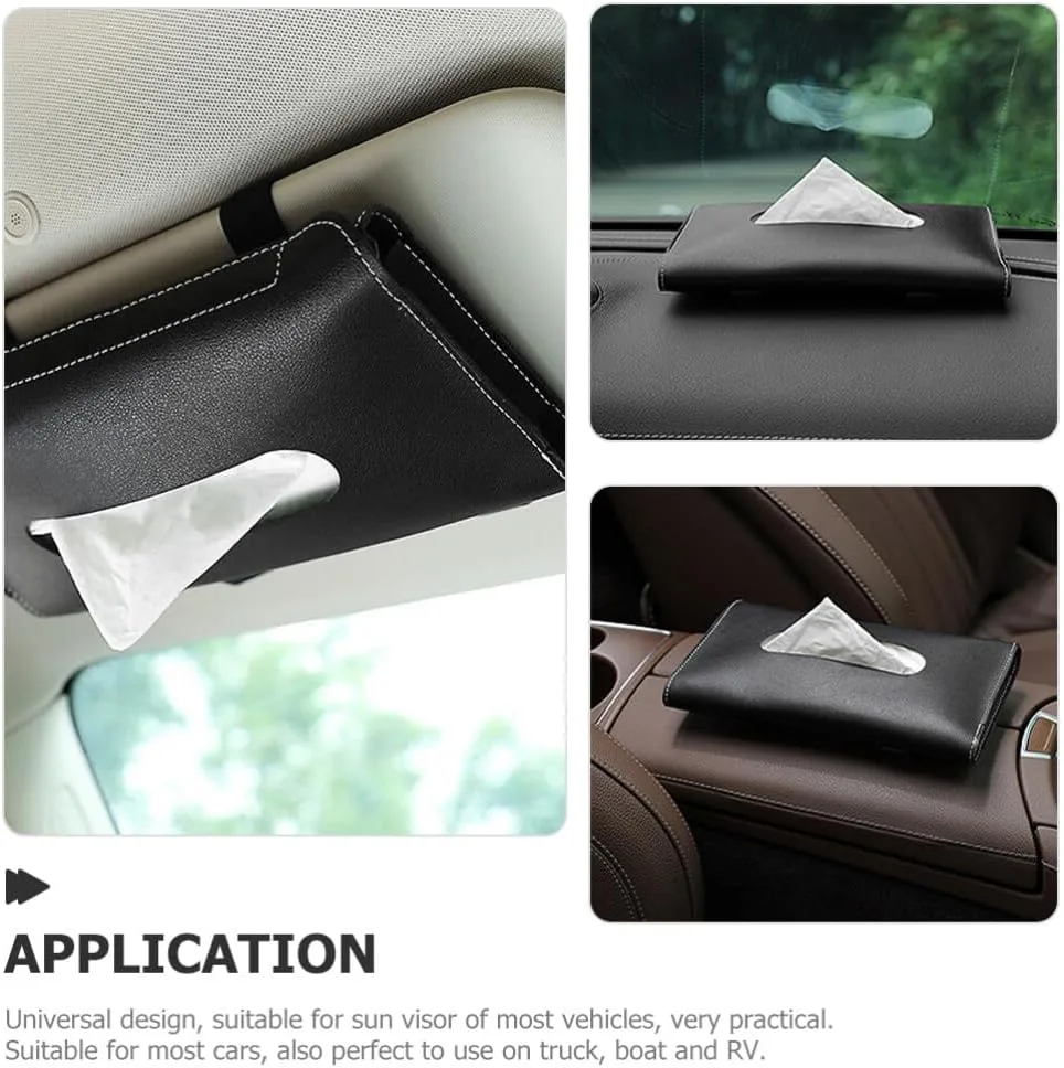 Car Tissue Holder, Sun Visor Napkin Holder - Blue — photo 5
