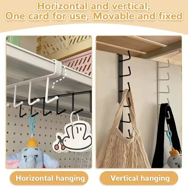 Stainless steel 6 hook organizer - Black β photo 4