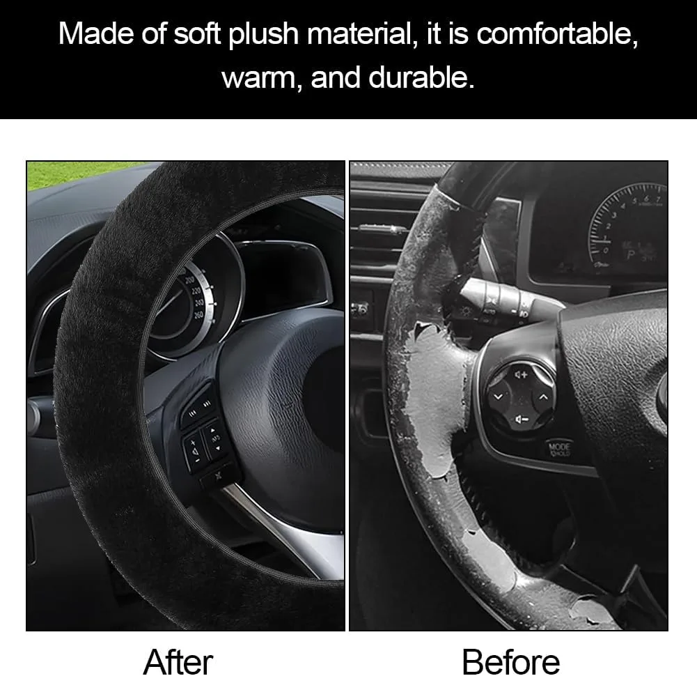 Plush Steering Wheel Cover - Panda β photo 4