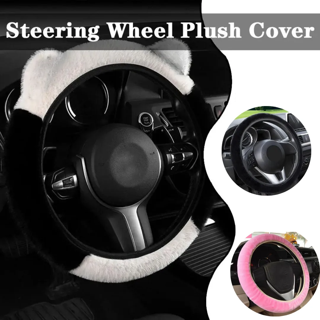 Plush Steering Wheel Cover - Panda