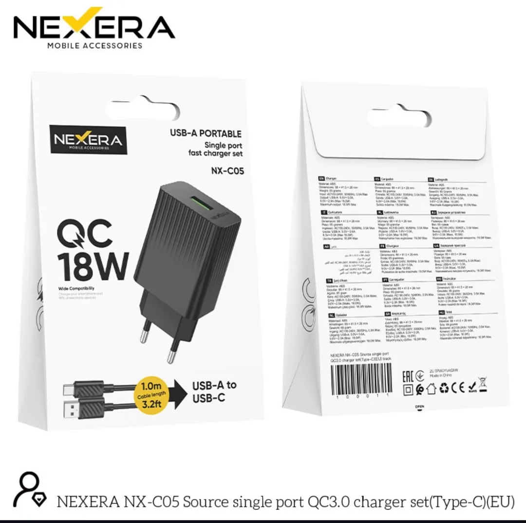 NEXERA 18W Fast Charger Adapter With Cable - USB TO IPHONE - NX-C06 β photo 3