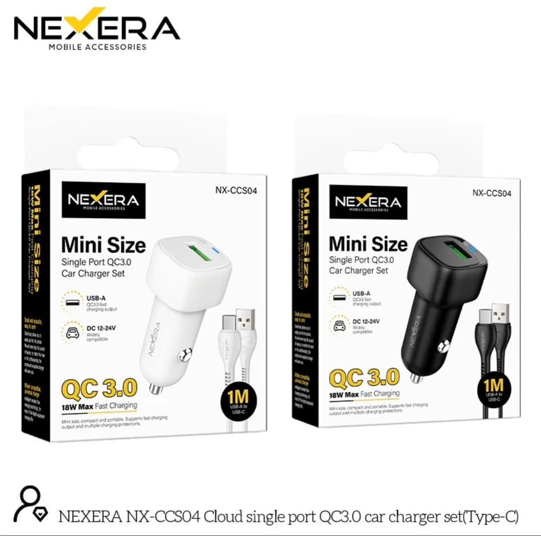 NEXERIA QC3.0 Car Charger NX-CCS - Car charger + 1M micro cable NX-Ccs03 β photo 3