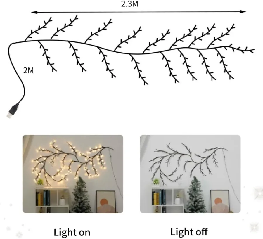 LED Tree Branch Lighted Indoor Home Decor Artificial Plants - Tree Led Warm Light β photo 7