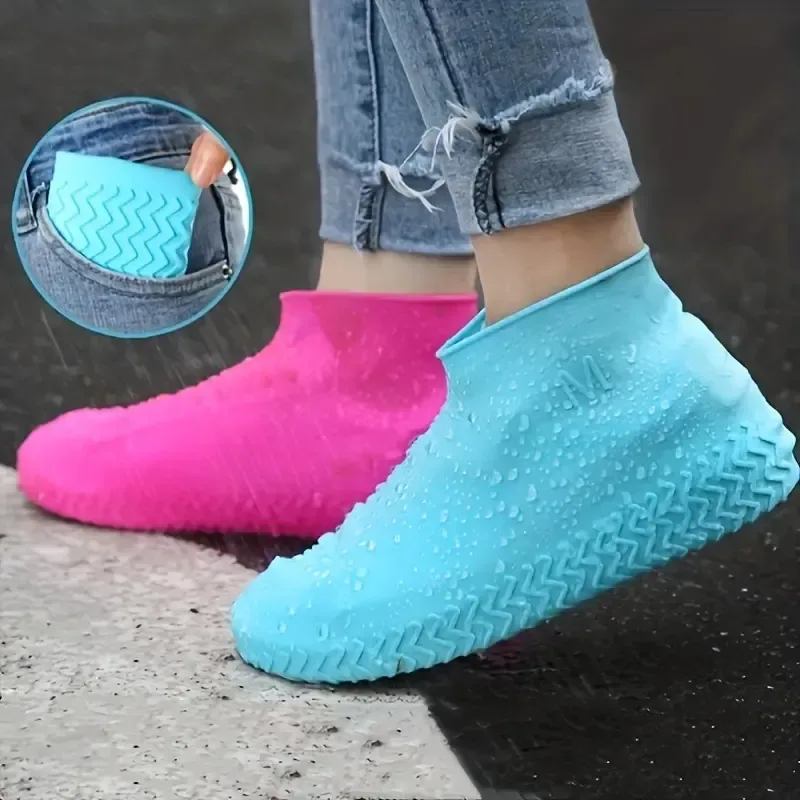 WaterProof Shoe Covers, Reusable Silicone Rain Shoes Cover - Yellow / Small β photo 4