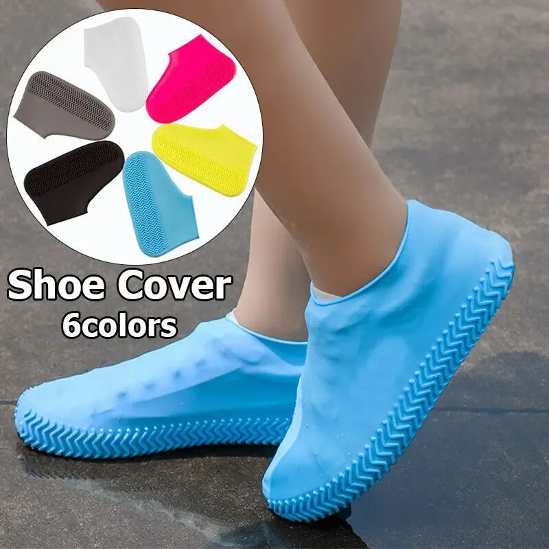 WaterProof Shoe Covers, Reusable Silicone Rain Shoes Cover - Yellow / Small