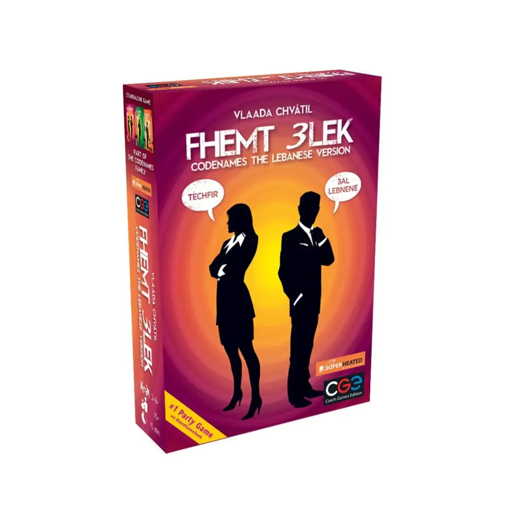Codenames - Fhemt 3lek (Lebanese codenames) - Party Card Game - Fhemt 3lek (Lebanese codenames)
