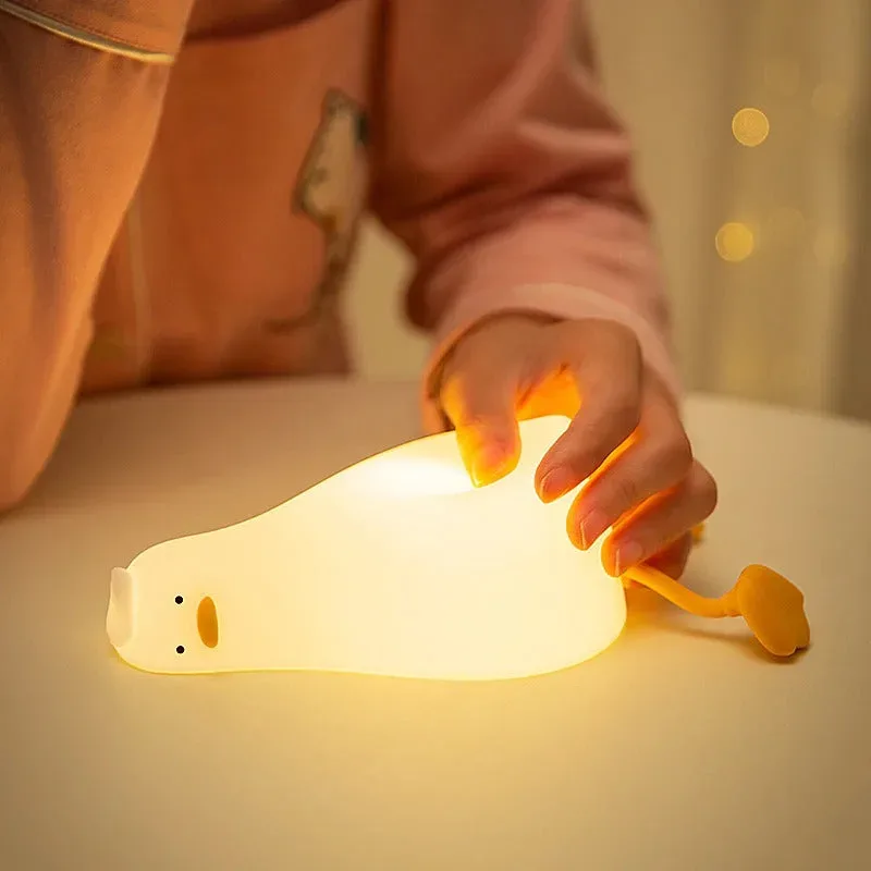 Night Light, Duck Lamp, Silicone Dimmable Nursery Nightlight, Rechargeable LED Bedside Lamp - Duck-1 β photo 9