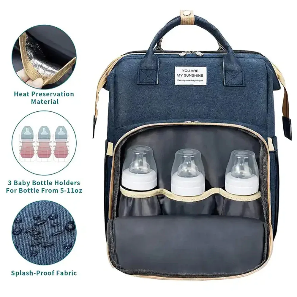 Multi-Functional Diaper Bag Backpack Travel Baby Nursing Bag Large Capacity Mommy Bag - Bordeaux — photo 6