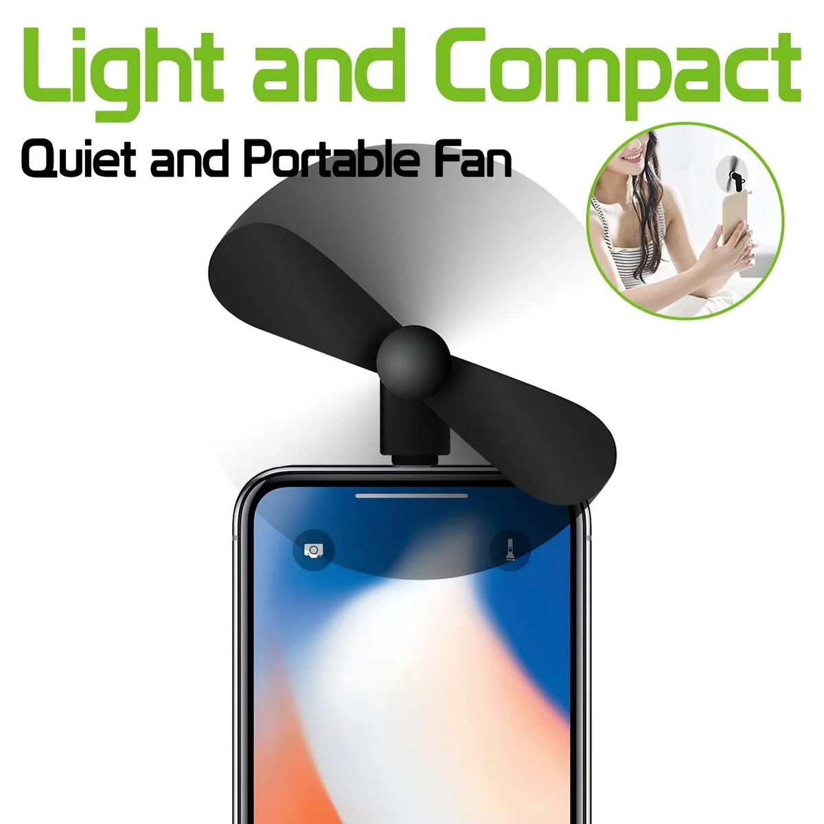Portable Mini Phone Fan For Iphone / TypeC / Sumsung - Iphone — photo 2