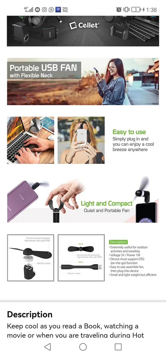 Portable Mini Phone Fan For Iphone / TypeC / Sumsung - Iphone — photo 6