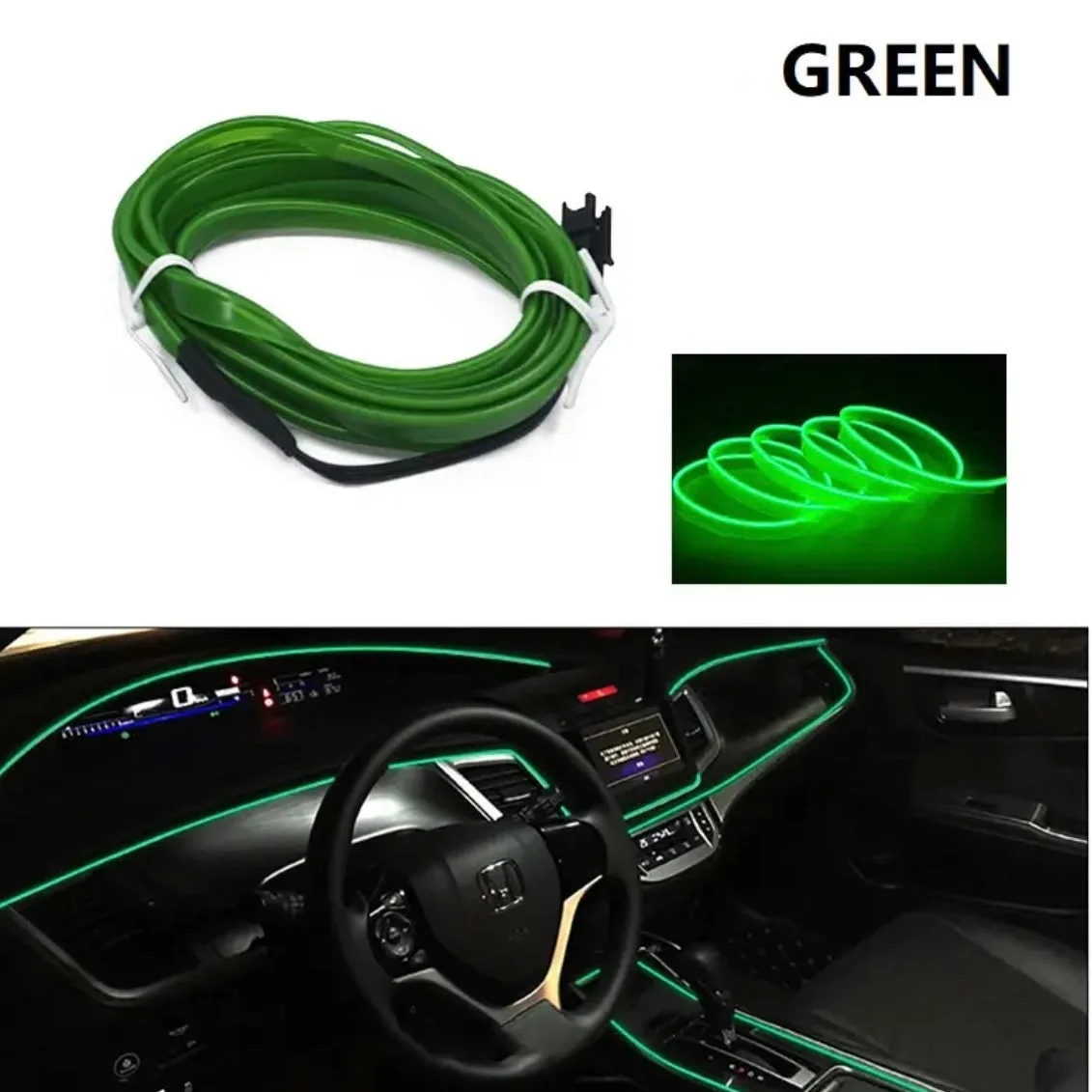 3 Meter Car Interior Led Strip Optic Fiber - Red Cigarette + Input — photo 5