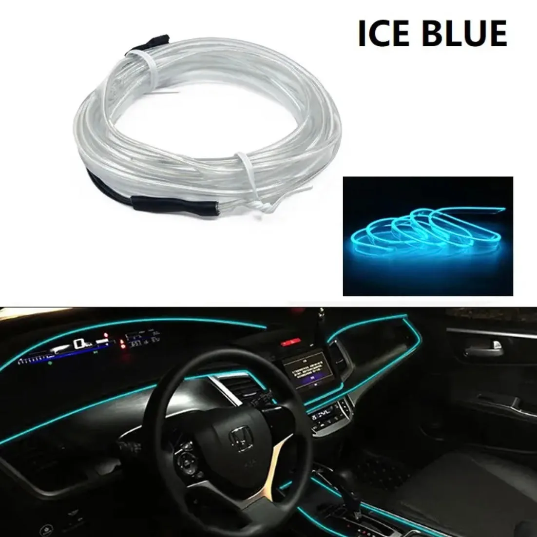 3 Meter Car Interior Led Strip Optic Fiber - Red Cigarette + Input — photo 8