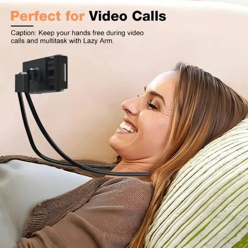 Flexible Mobile Phone Neck Holder - Black — photo 3
