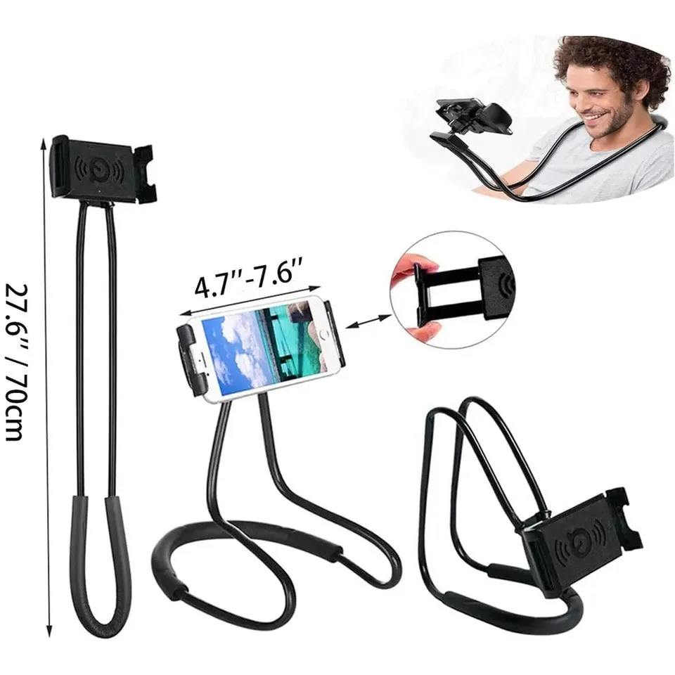 Flexible Mobile Phone Neck Holder - Black — photo 6