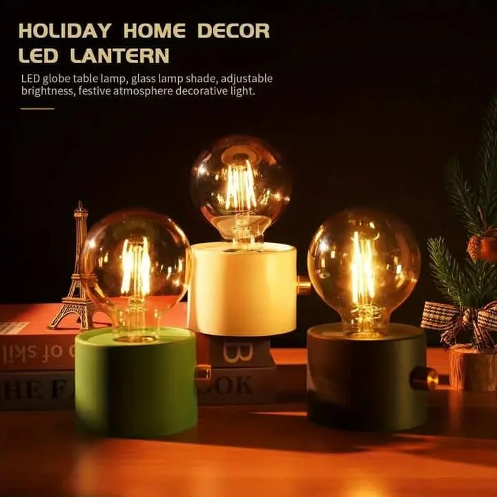 Retro Glow Rechargeable LED Lamp – Premium Aesthetic Table Light - 1 Pcs