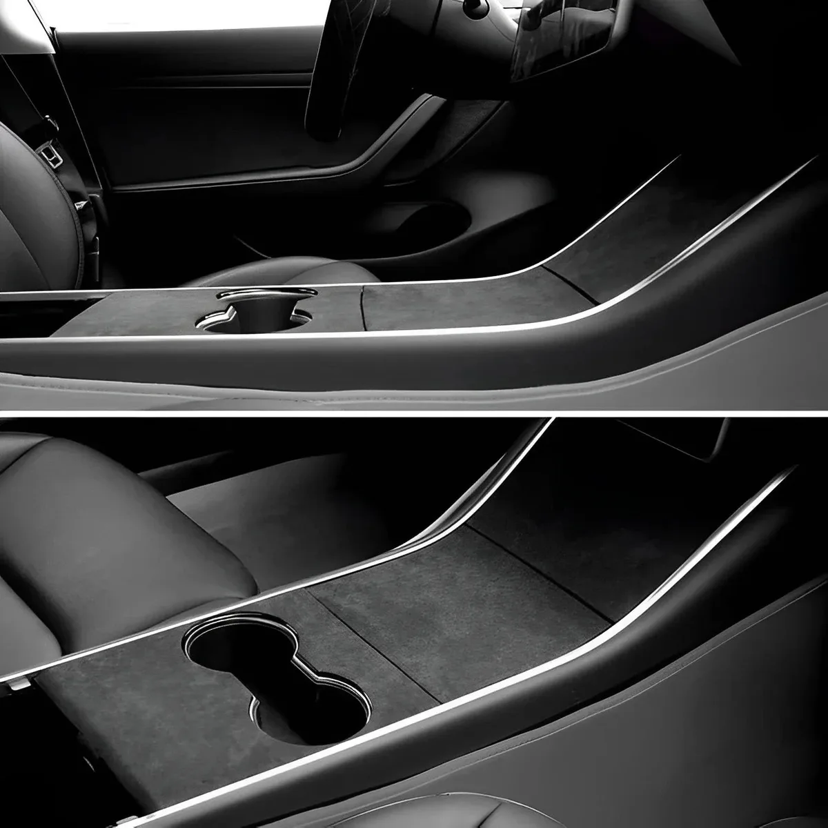 Alcantara Wrap Car Interior Design Decor - 40cm x 300cm Light Grey — photo 3