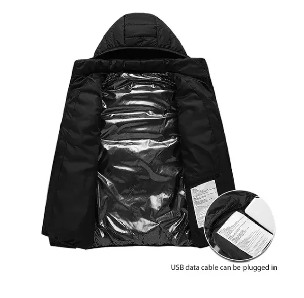Heating Jacket Outdoor Coat USB Electric Heated Jackets - Blue / Small / With 20000 Mah Powerbank — photo 6