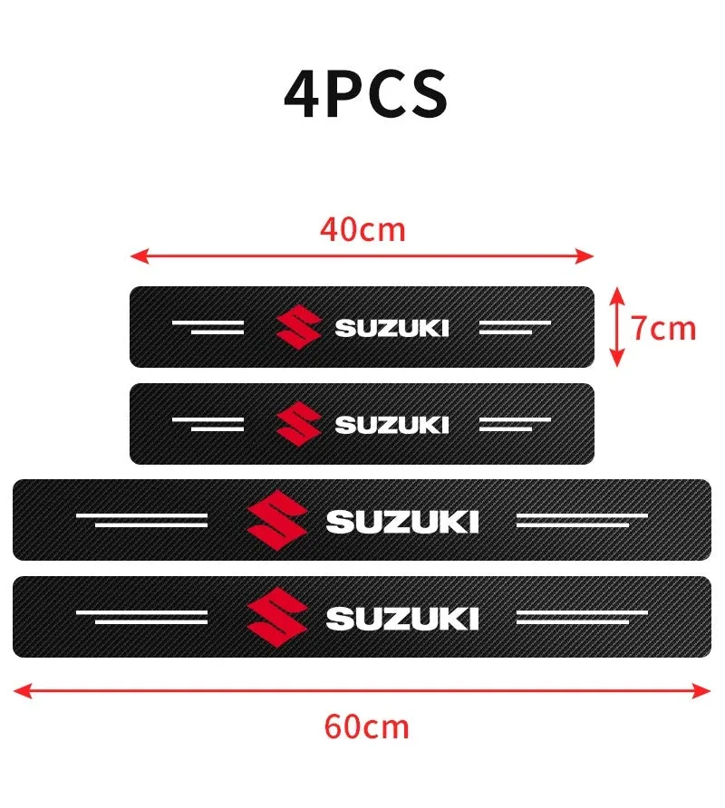 4 Pcs Car Door Logo Stickers Carbon Fiber - Porche — photo 3