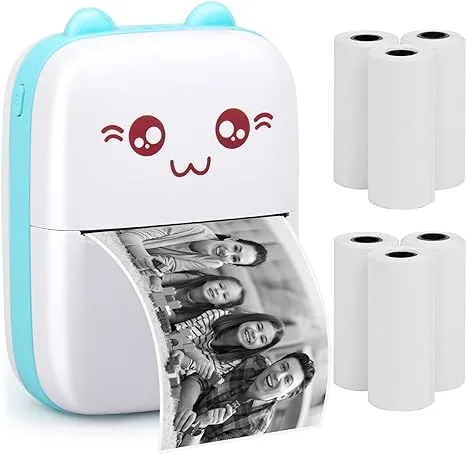Bluetooth Pocket Mini Printer, For Android & iOS With 1 Free Paper Roll - Pink / No extra rolls โ photo 2