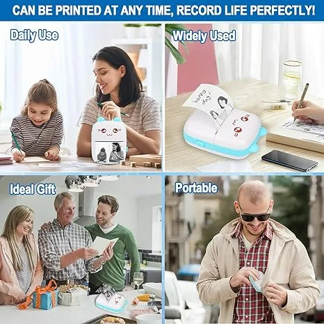 Bluetooth Pocket Mini Printer, For Android & iOS With 1 Free Paper Roll - Pink / No extra rolls โ photo 4