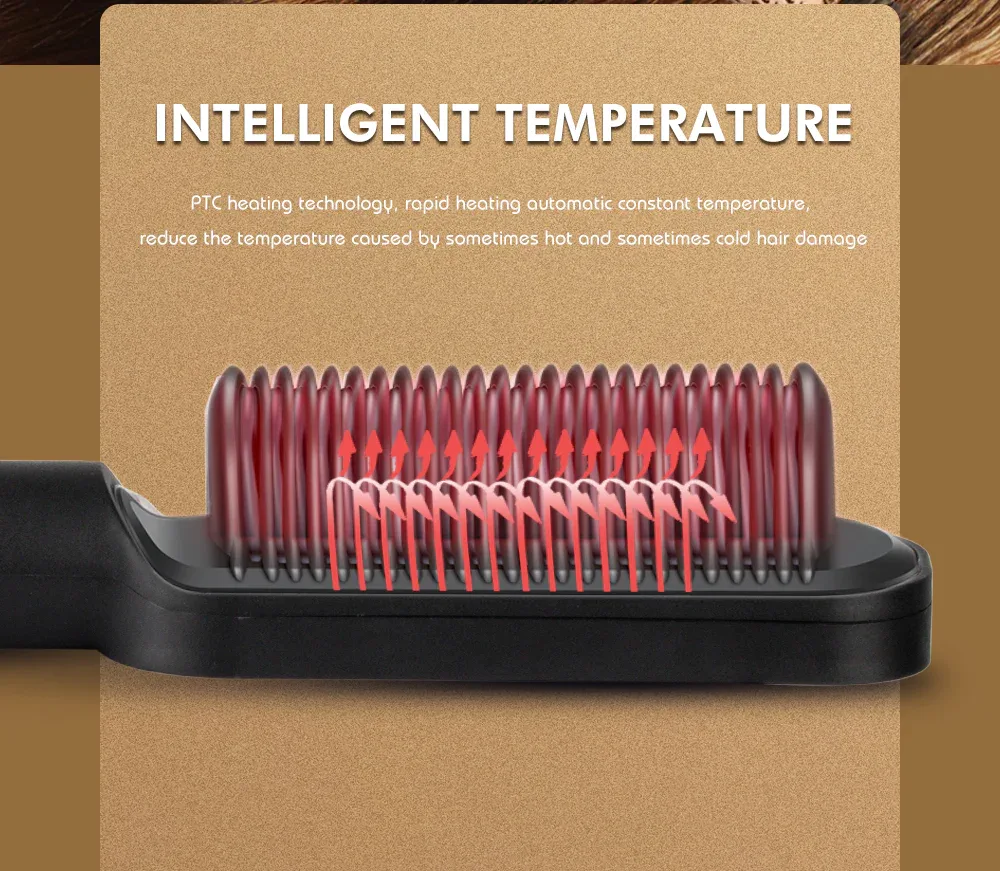RAF Hair Straightener Brush 45W - blue — photo 3