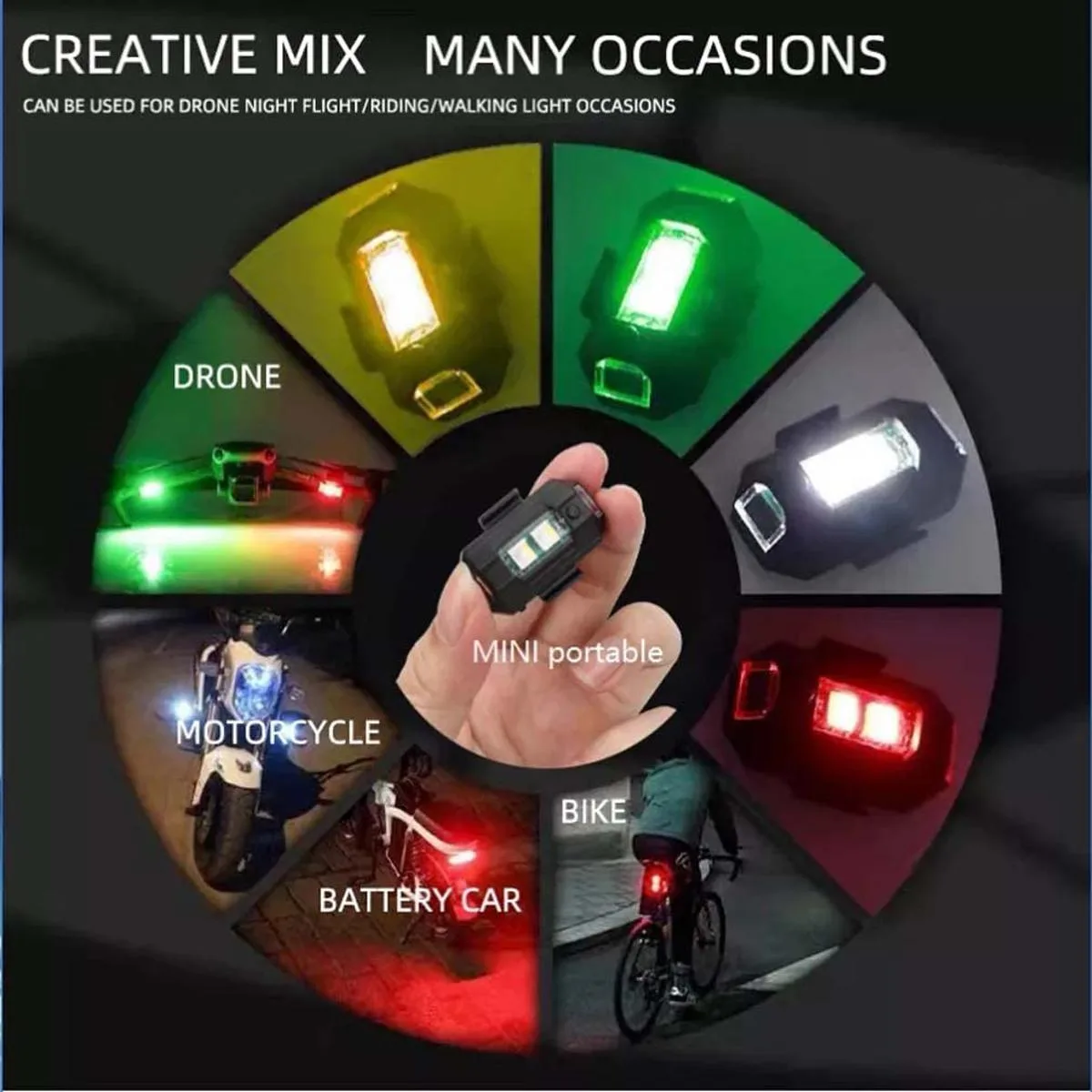 Car Strobe Lights USB Charging Emergency Lights - 2 Pieces — photo 3