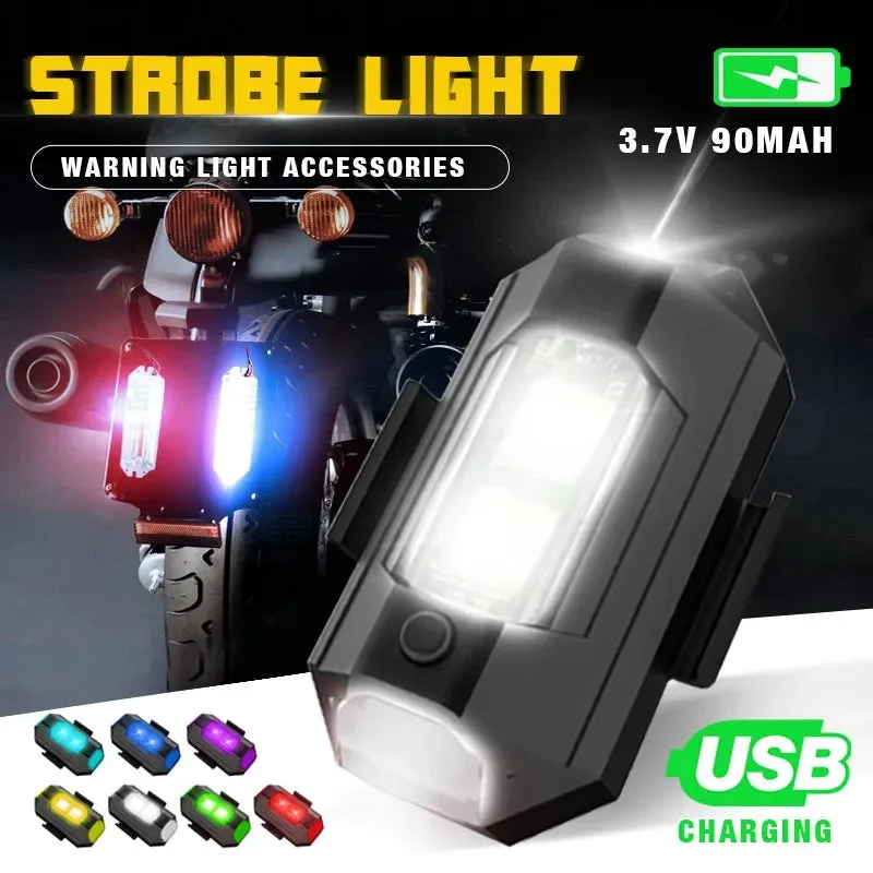 Car Strobe Lights USB Charging Emergency Lights - 8 Pieces