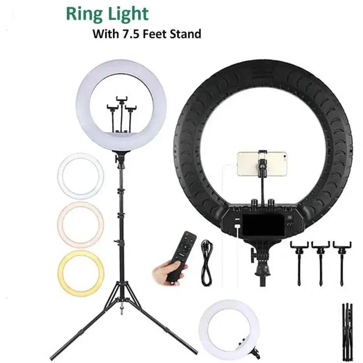 Ring Light With All Sizes 26cm 30cm 33cm 36cm 46cm With Tripod - 26cm With 2.1 Meter Tripod — photo 6