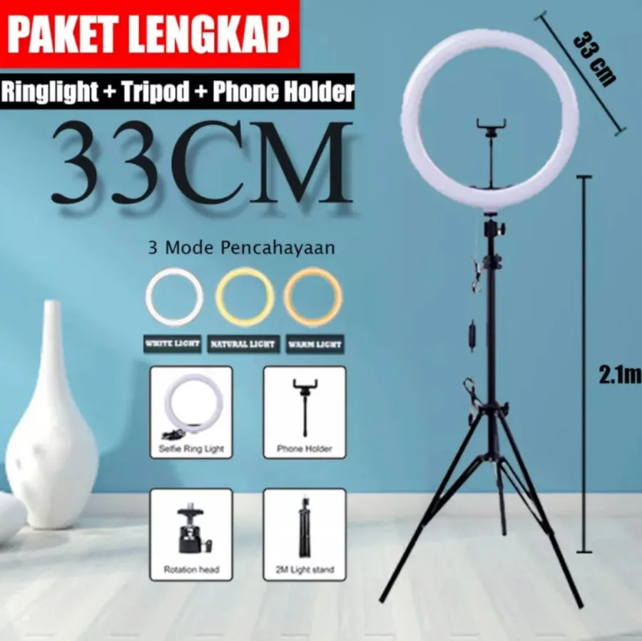 Ring Light With All Sizes 26cm 30cm 33cm 36cm 46cm With Tripod - 36cm With 2.1 Mete Tripod — photo 4