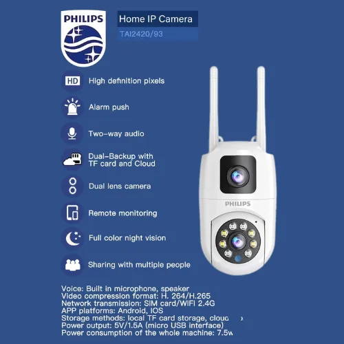 Philips 1080p Wi-Fi Home Security Camera - Dual Lens β photo 9
