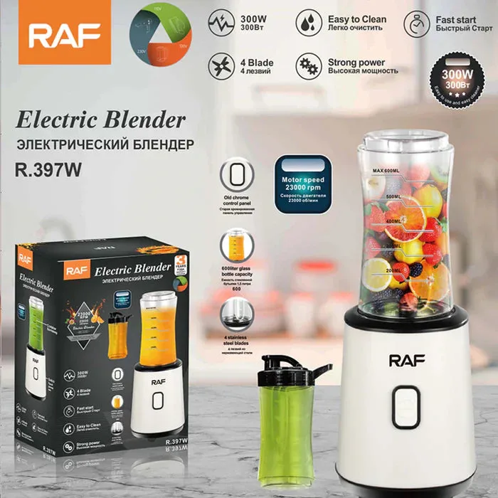Raf Electric Blender With Shaker - Dark Bue
