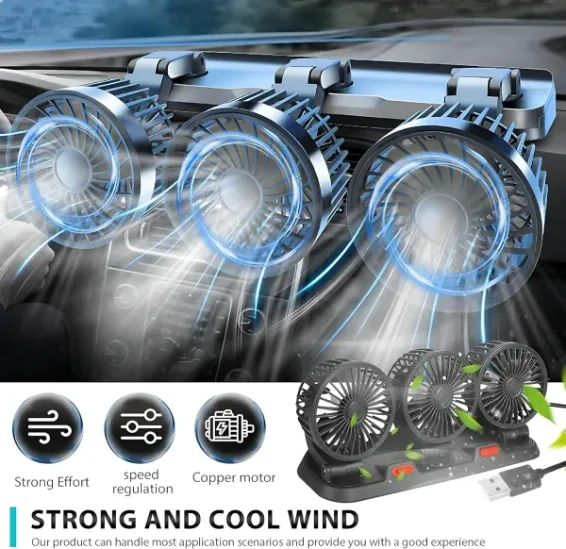 Car Cooling Fan Head for cars Wind Air Circulation Fan - 2 Fan head β photo 3