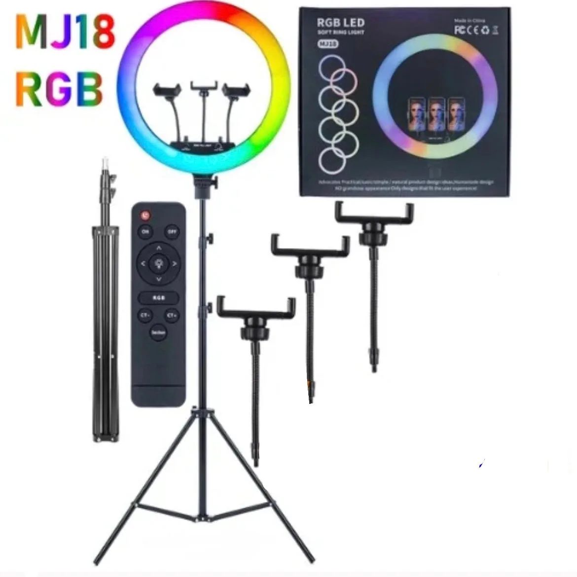 RGB Ring Light With 2.1 Meter Tripod - Rgb Ring Light 56cm With 2.1 Meter Tripo