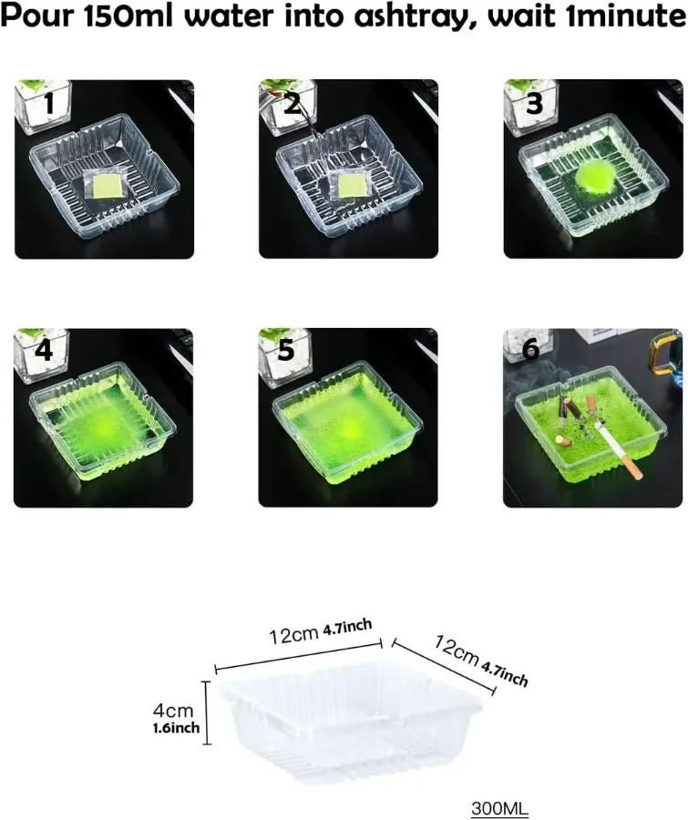 Disposable Ashtrays with Water Sands Gel - 10 piece — photo 3