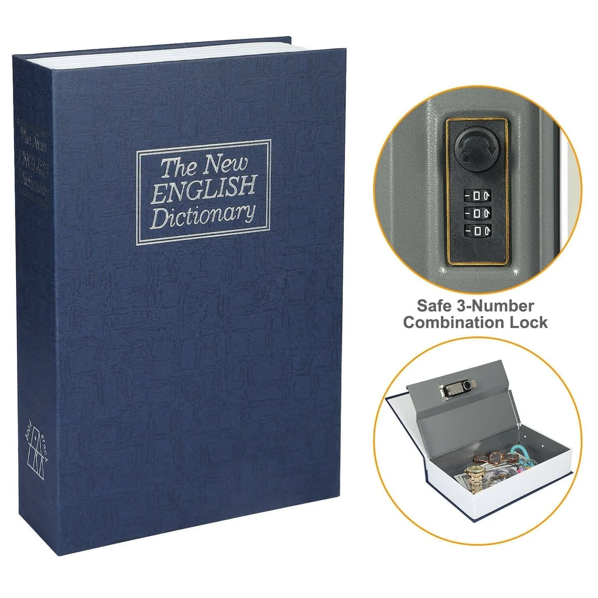 Dictionary Book Hidden Money Box - Navy blue Large — photo 8
