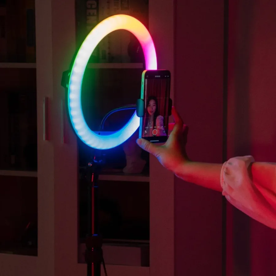RGB Ring Light With 2.1 Meter Tripod - Rgb Ring Light 33cm With 2.1 Meter Tripo β photo 6