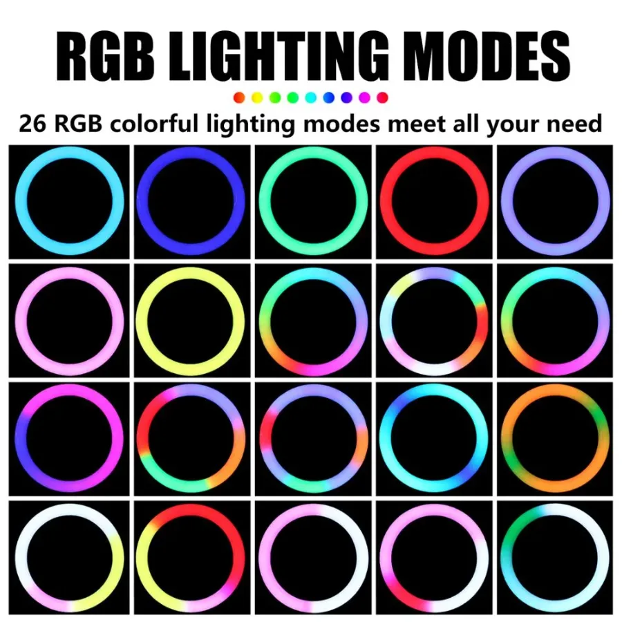 RGB Ring Light With 2.1 Meter Tripod - Rgb Ring Light 33cm With 2.1 Meter Tripo β photo 7