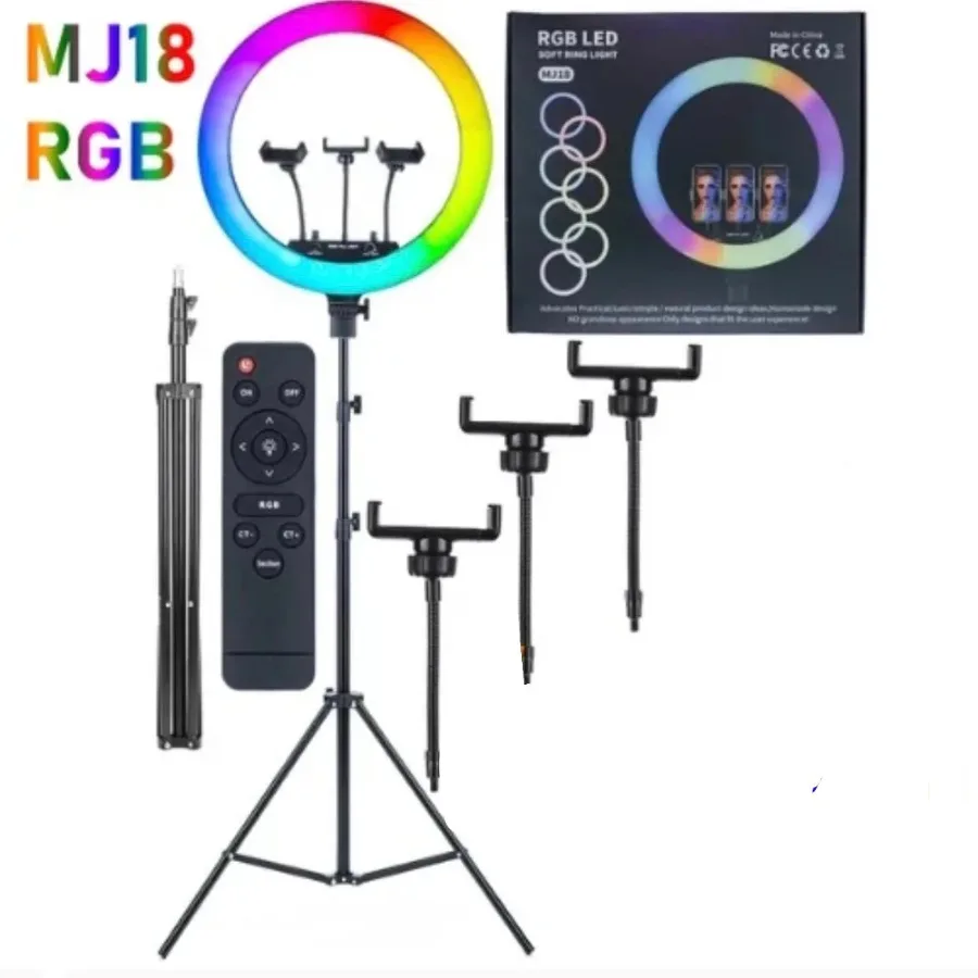 RGB Ring Light With 2.1 Meter Tripod - Rgb Ring Light 36cm With 2.1 Meter Tripo — photo 9