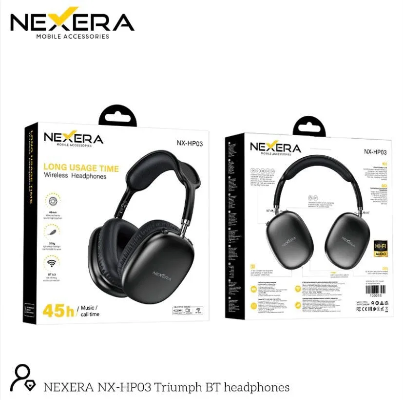 Nexera Wireless Headphone - Top-notch Quality NX-HP03 - White — photo 4