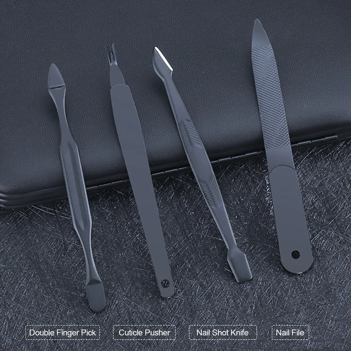 Manicure Set Nail Clippers Tools Household 18Pcs , Tool Kit for Men and Women - Black β photo 3