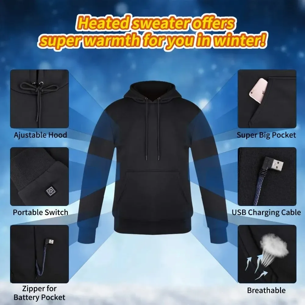 Self-Heating Hoodies for Men Women - Grey / L — photo 5