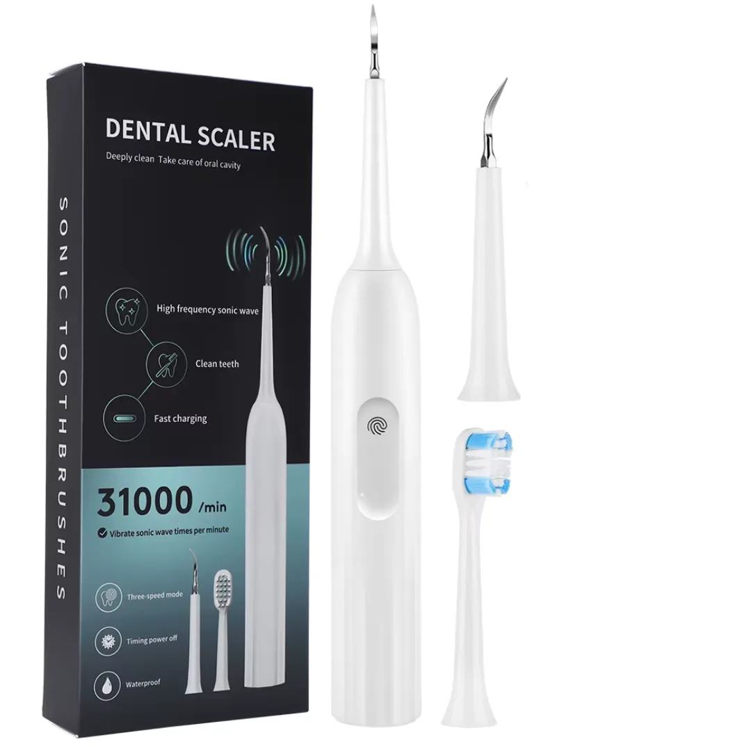 Electric Teeth Cleaner 2 in 1 Electric Teeth with Toothbrush Head - Green