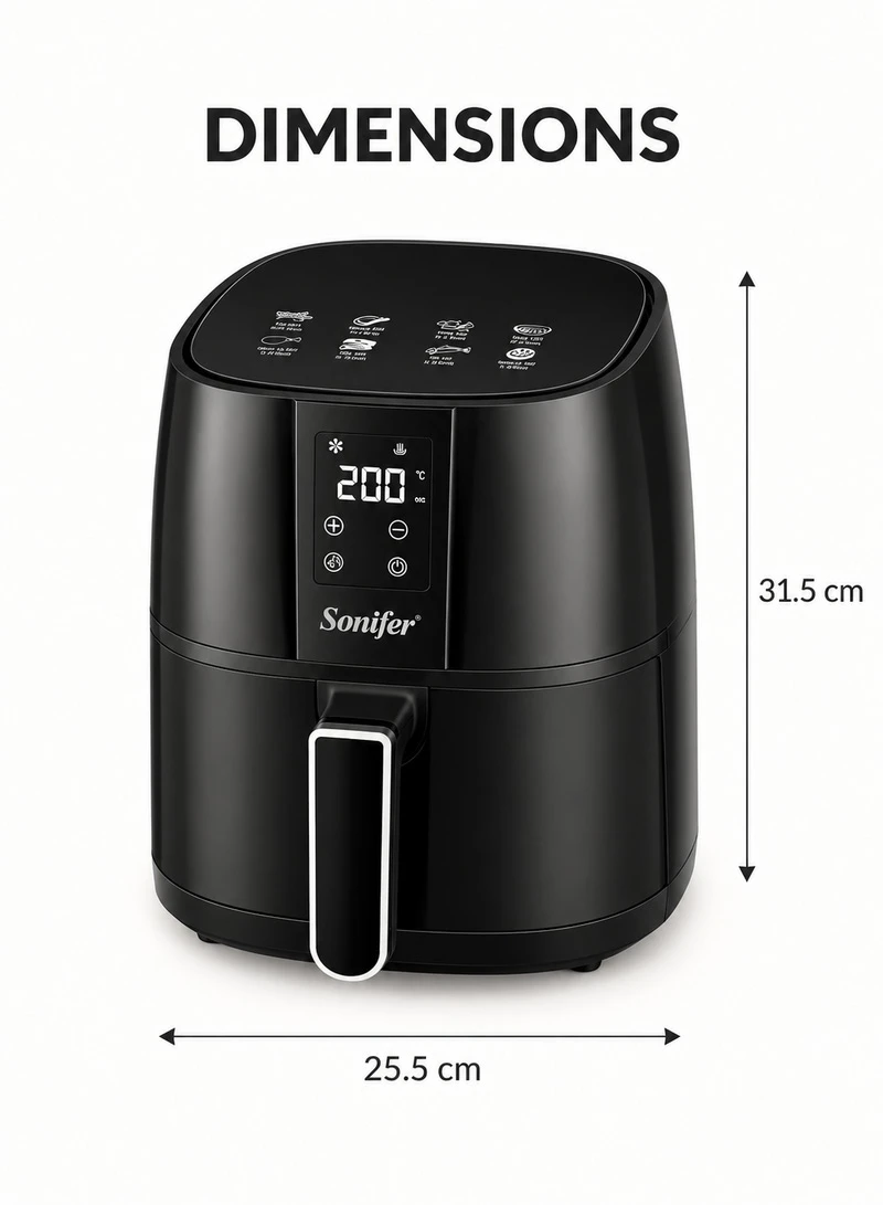 Electric Air Fryer 360-degree Hot Air Circulation with LCD Screen Panel β photo 2