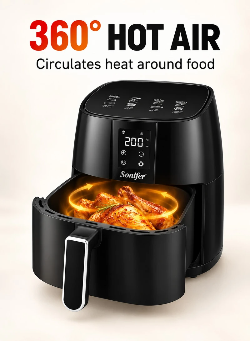 Electric Air Fryer 360-degree Hot Air Circulation with LCD Screen Panel β photo 3
