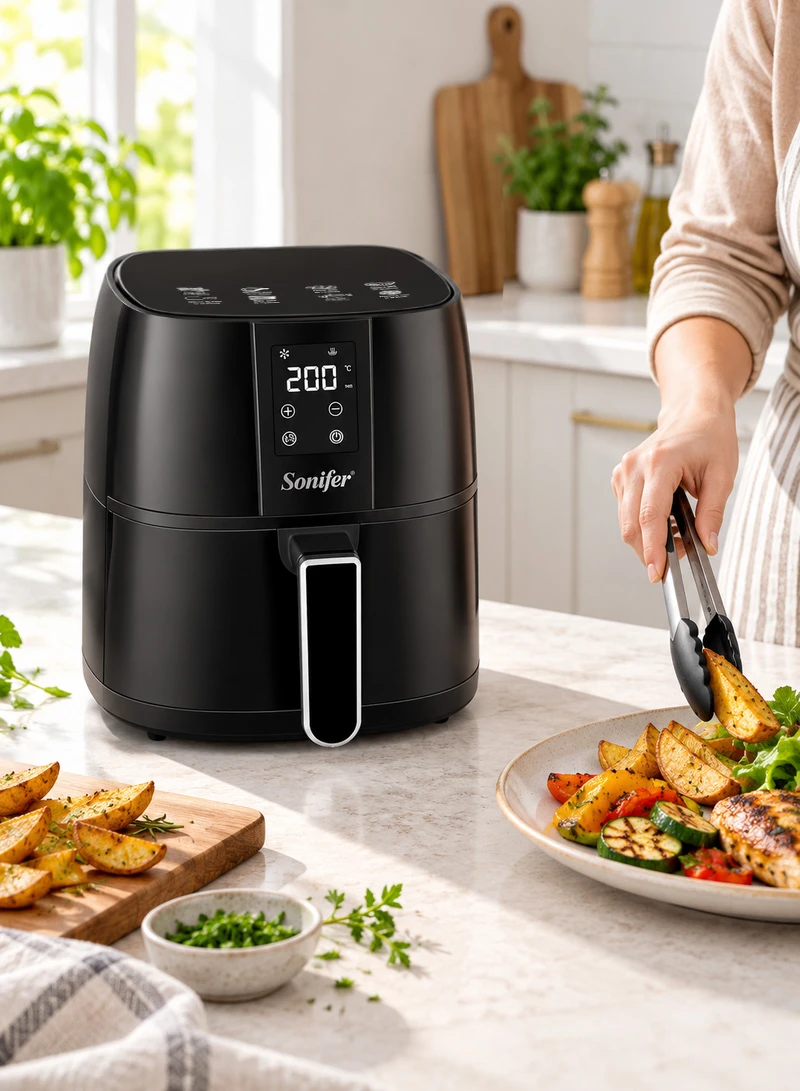 Electric Air Fryer 360-degree Hot Air Circulation with LCD Screen Panel β photo 6