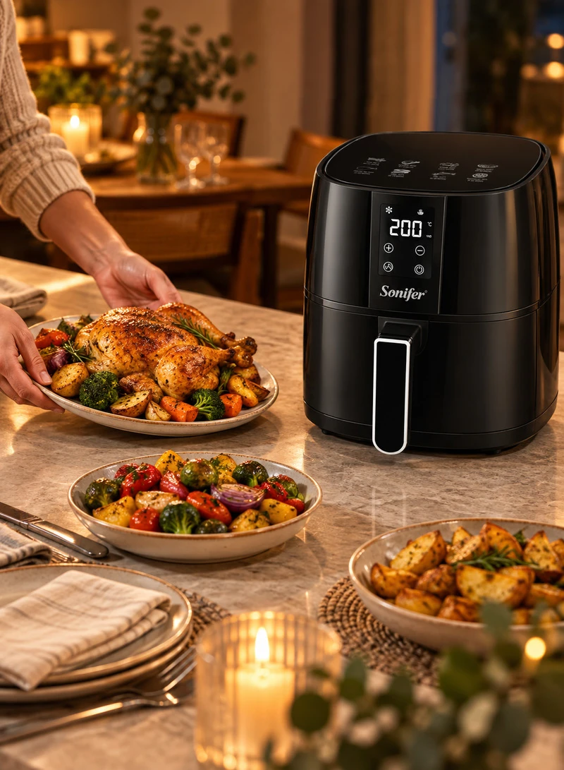 Electric Air Fryer 360-degree Hot Air Circulation with LCD Screen Panel β photo 7
