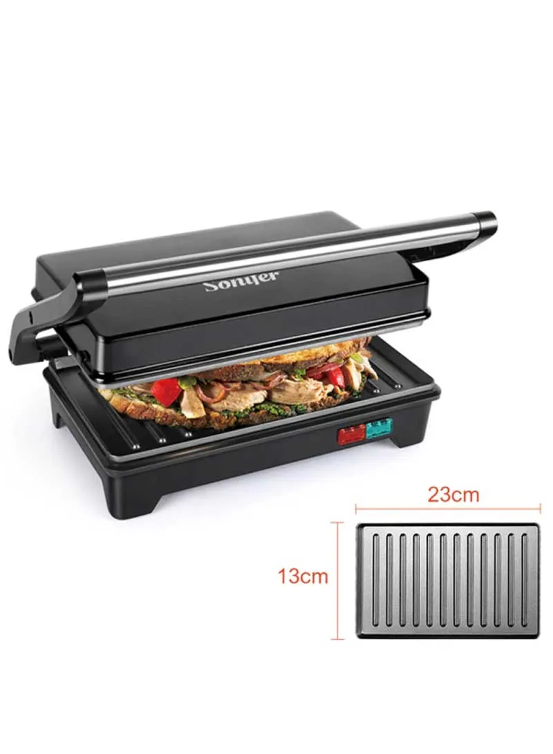 Non-Stick Stainless Steel Electric Grill, Adjustable Temperature Control Electric Grill — photo 3