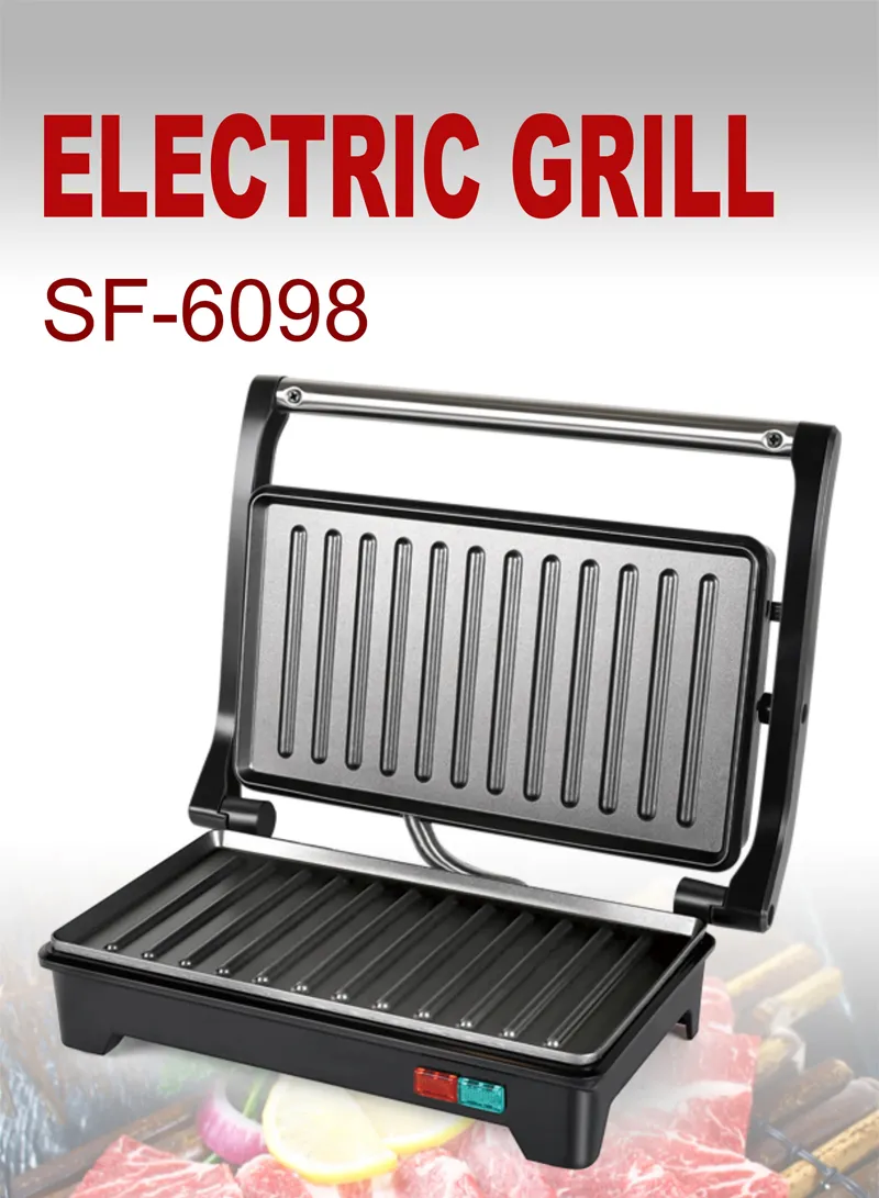 Non-Stick Stainless Steel Electric Grill, Adjustable Temperature Control Electric Grill — photo 5