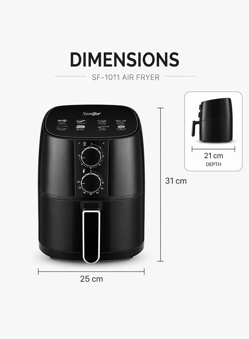 Manual Air Fryer With Adjustable Temperature & Timer – Black — photo 2
